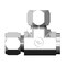 World Wide Fittings Flareless Compression to Female Pipe to Flareless Compression Run Tee 7805X08X06X08 - alternate 1